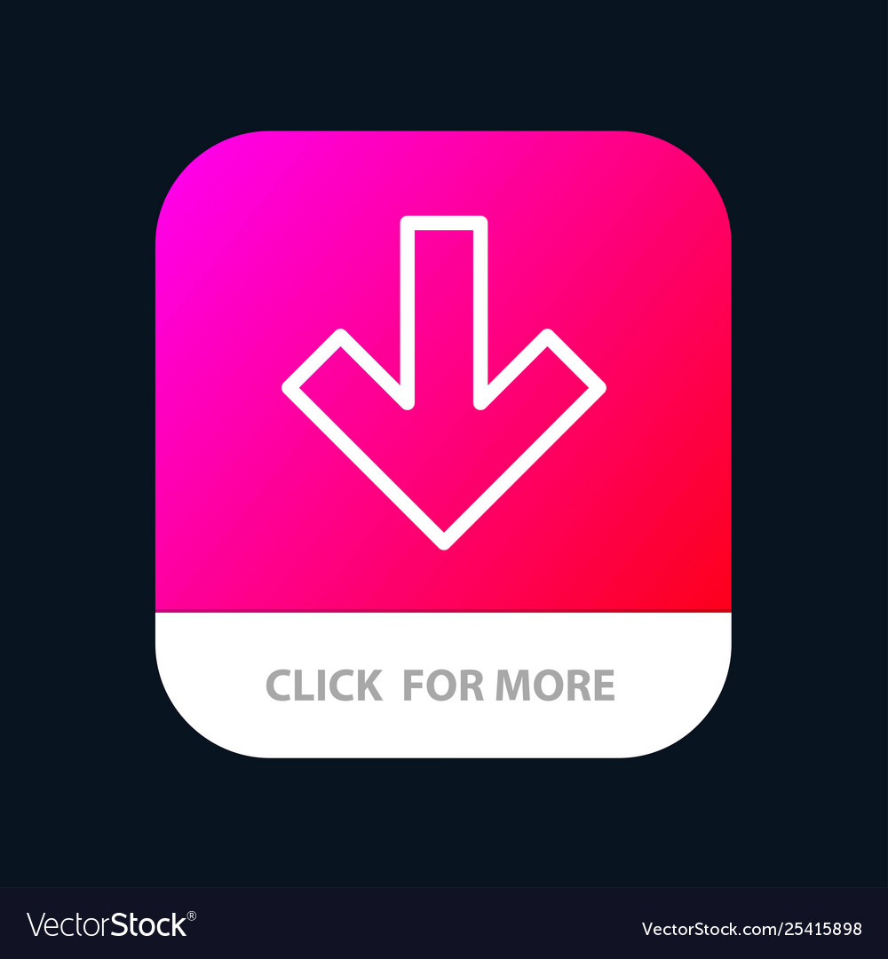 Pfeil nach unten mobile App-Taste Android und ios vector image Pfeil nach unten mobile App-Taste Android und ios