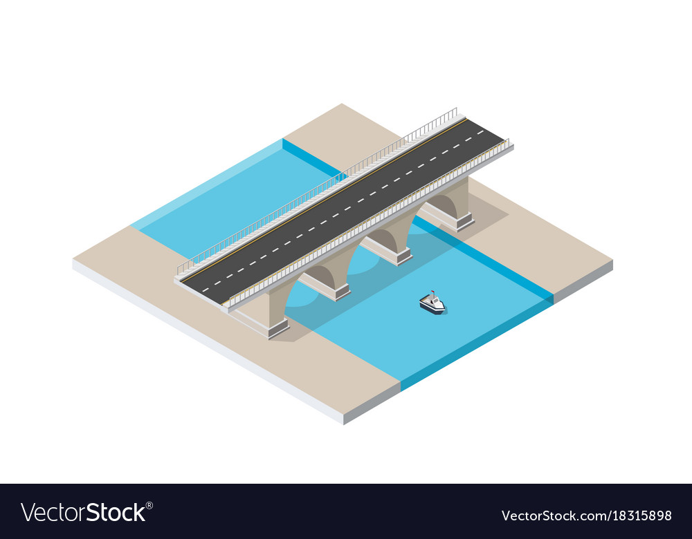 Bridge skyway Royalty Free Vector Image - VectorStock