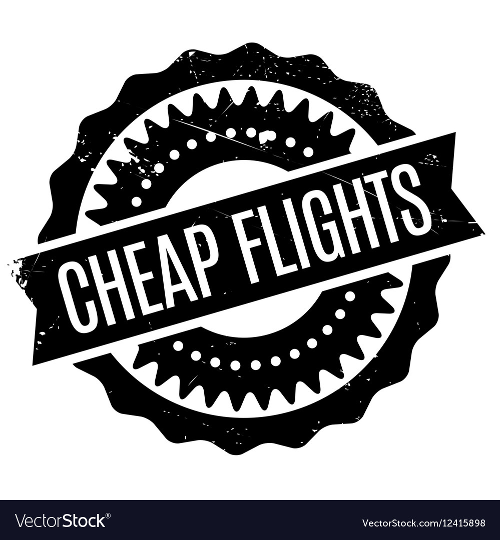 Cheap Flights rubber stamp Royalty Free Vector Image