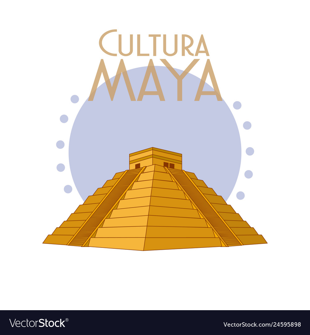 Cultura Maya Postcard Royalty Free Vector Image