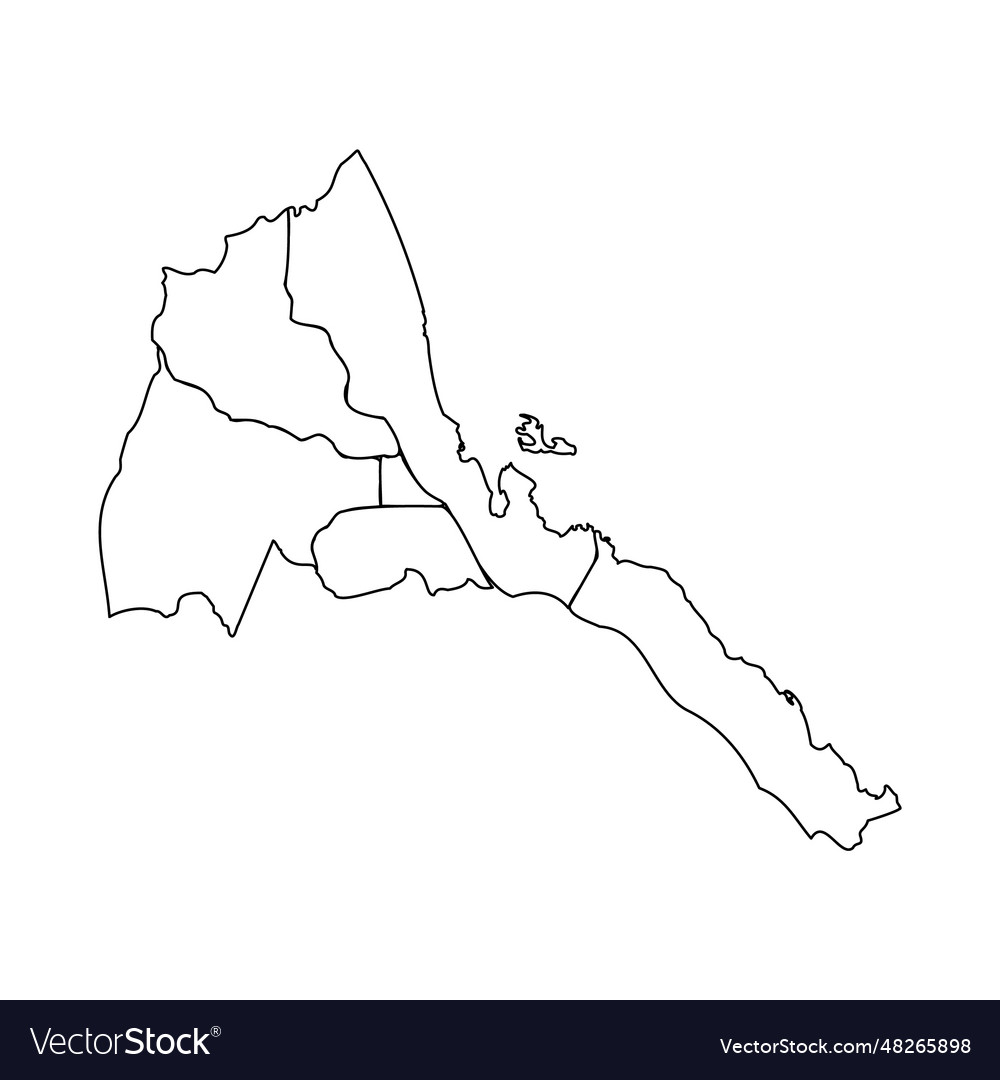 Doodle map of eritrea with states Vector Image Doodle map of eritrea with states