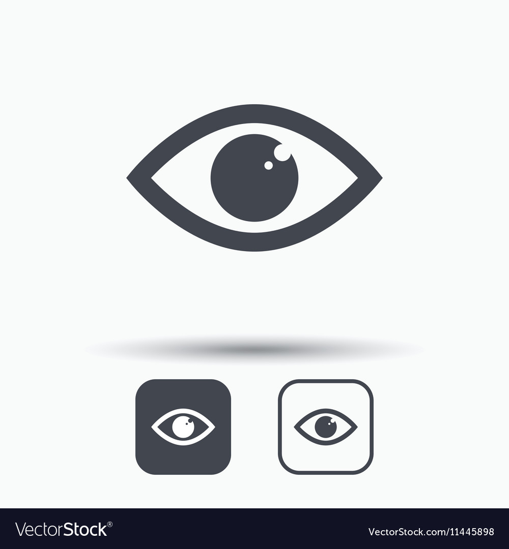 Eye icon eyeball vision sign Royalty Free Vector Image