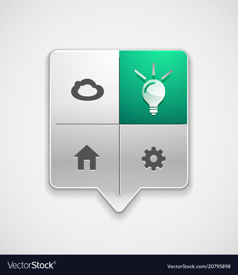 Light bulb new idea concept web button vector image Light bulb new idea concept web button