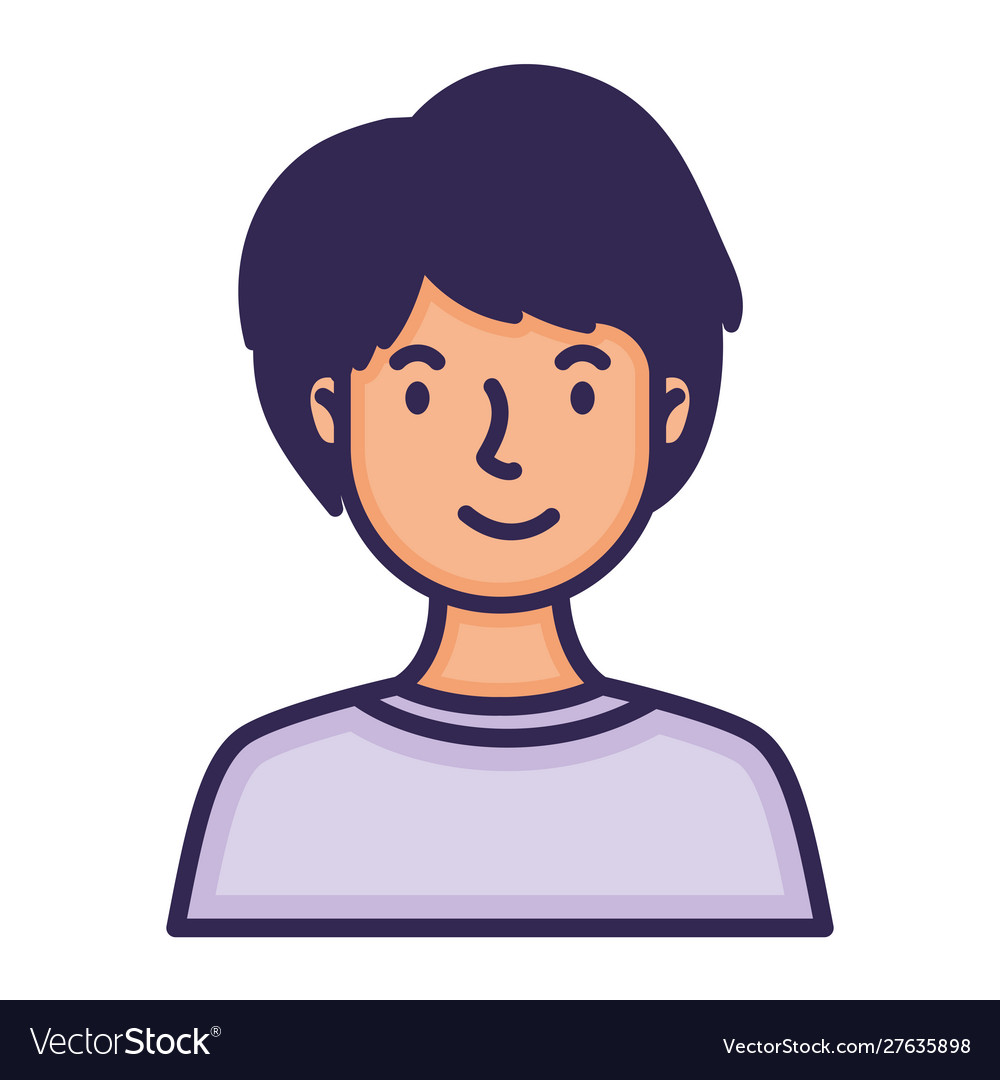 Man face avatar character fill style