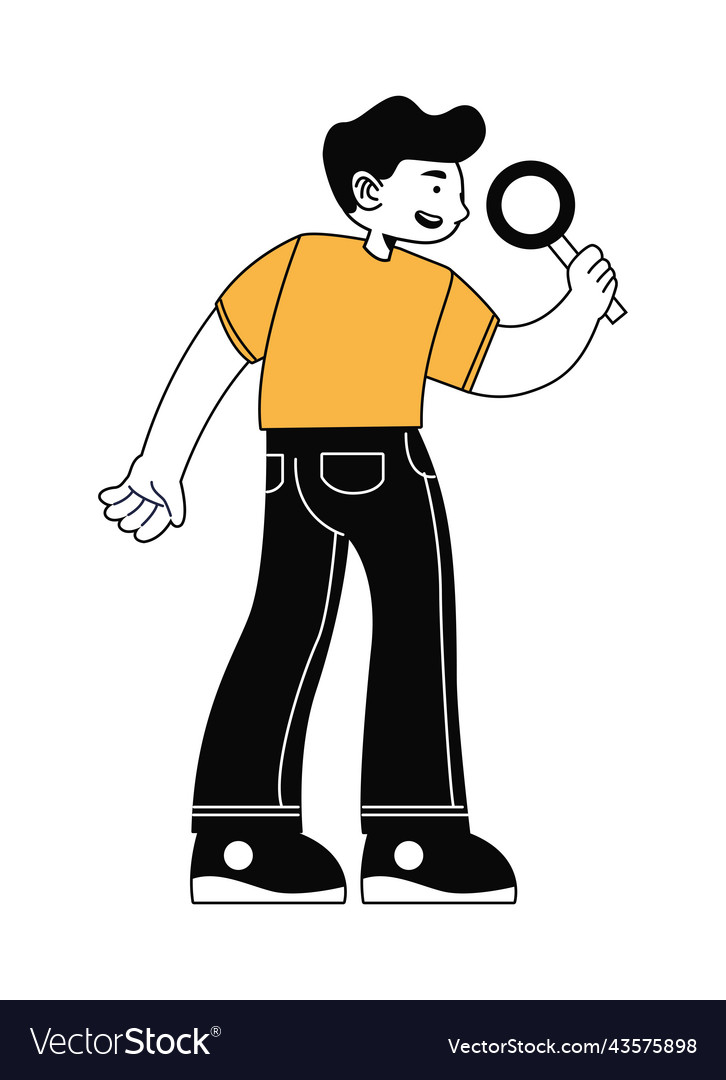 Man with magnifying glass