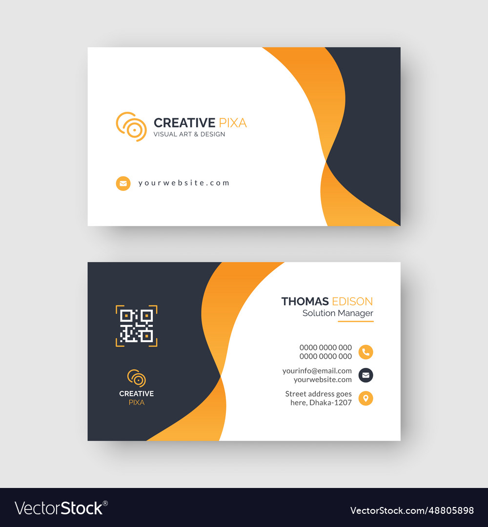 Modern and clean professional business card Vector Image