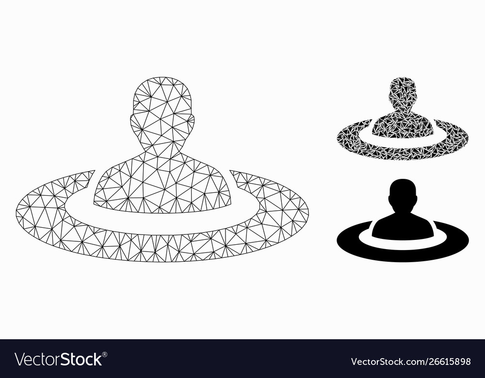 Prison mesh wire frame model and triangle vector image Prison mesh wire frame model and triangle