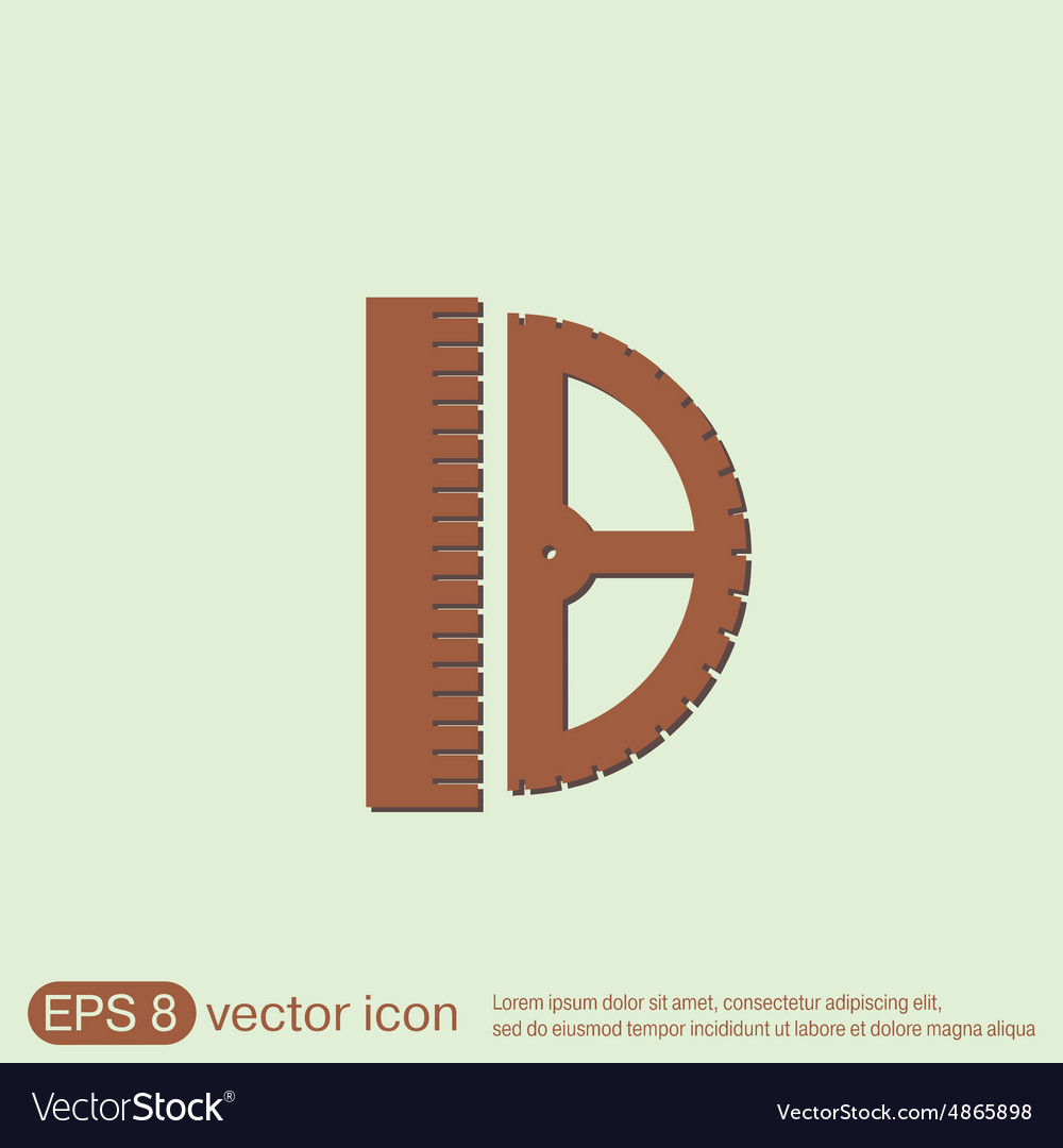 Ruler and protractor characters geometry