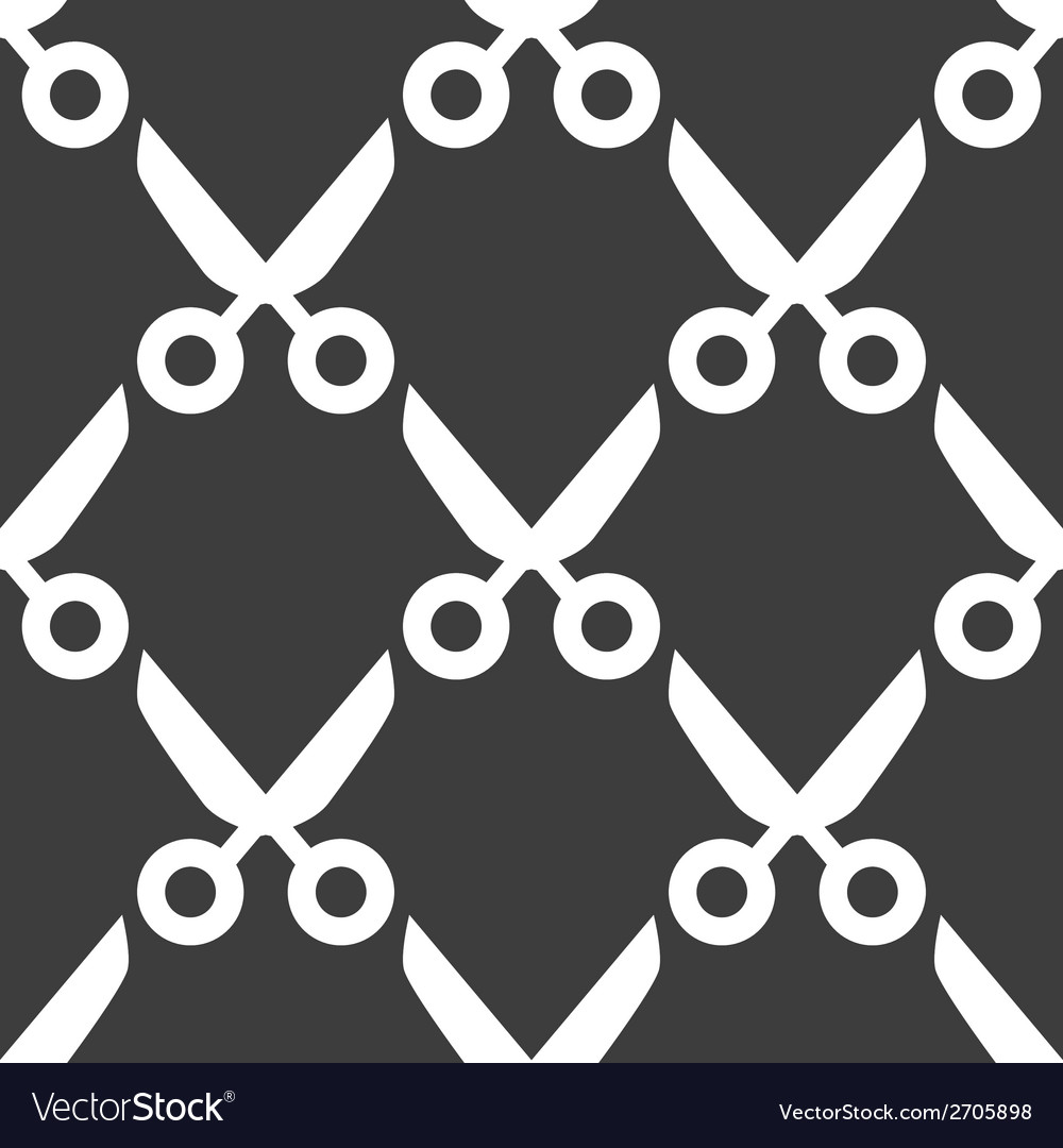 Scissors web icon flat design seamless pattern