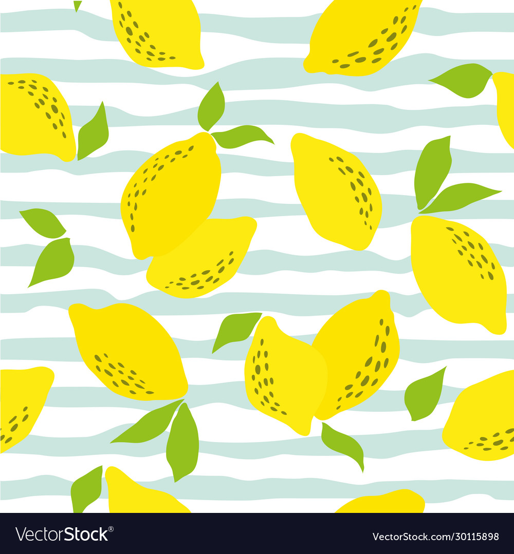 Seamless pattern with lemon vector image Seamless pattern with lemon