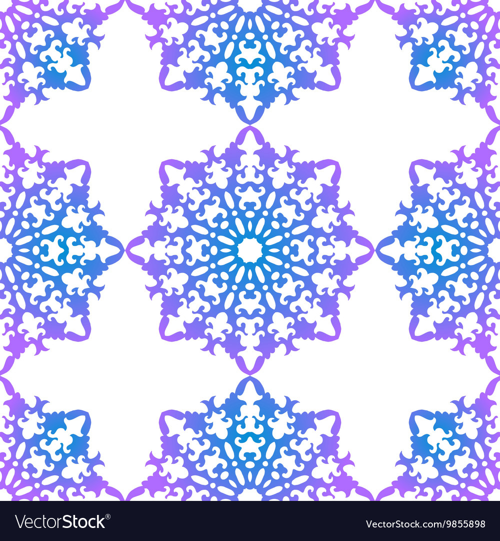 Snowflake christmas seamless pattern circular