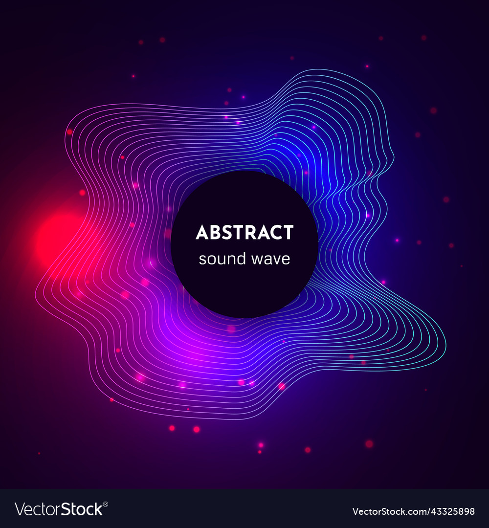 Sound circular wave with light effects