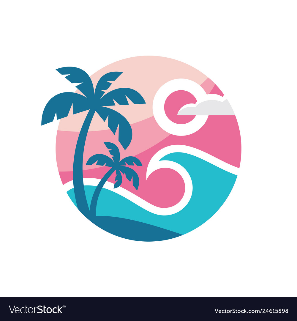 Summer travel - concept business logo template vector image Summer travel - concept business logo template
