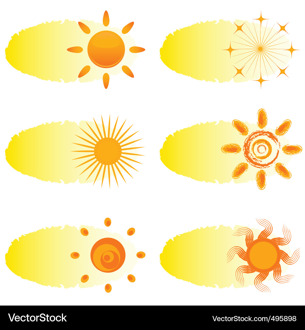 Sun set Royalty Free Vector Image - VectorStock