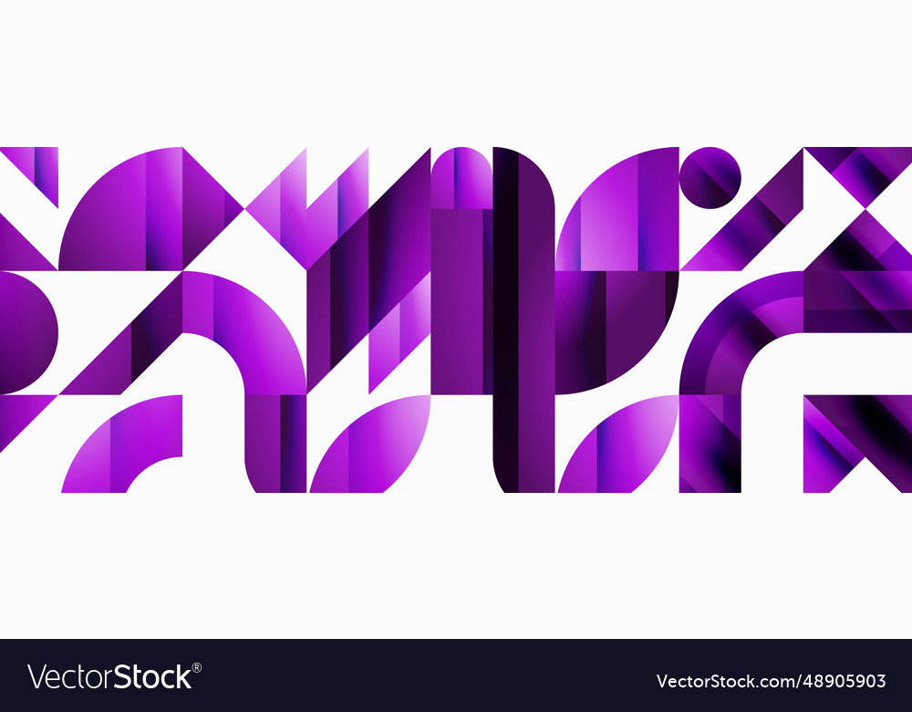 Assorted geometric shapes unite in a minimalistic Vector Image Assorted geometric shapes unite in a minimalistic