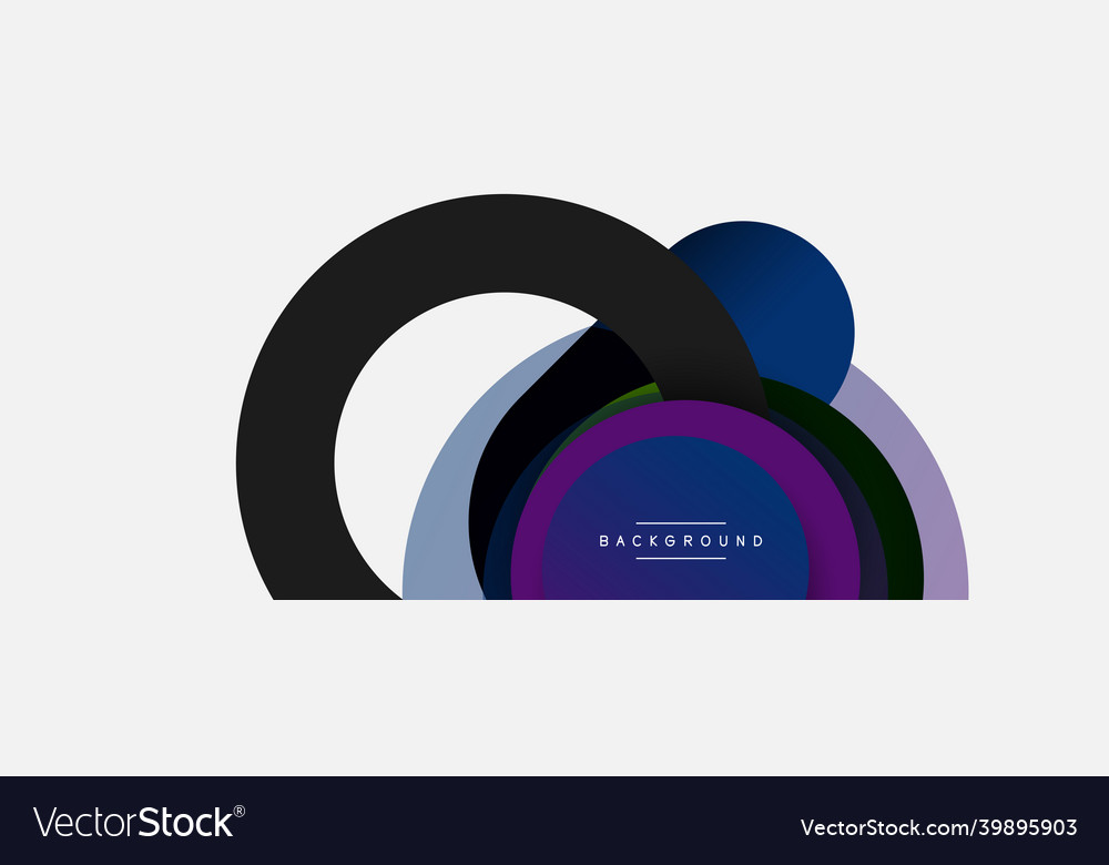 Circle and round shapes abstract background vector image Circle and round shapes abstract background