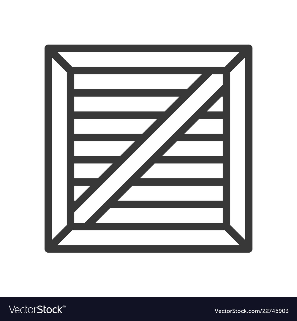Crate box shipping and logistic icon outline