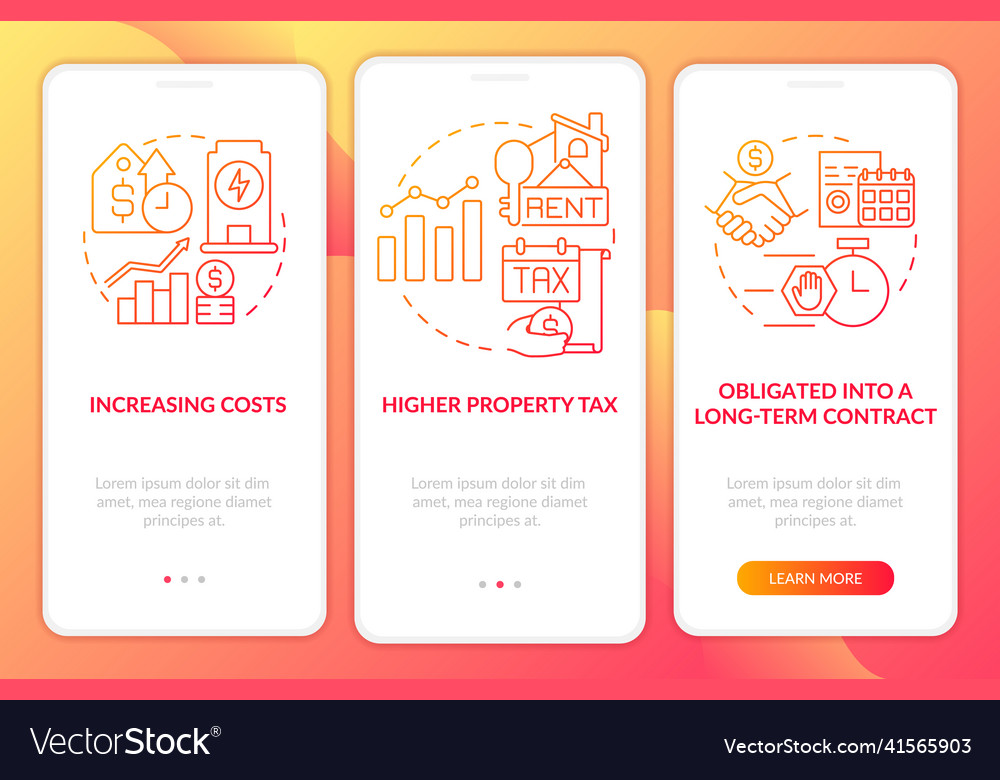 Disadvantages of ppa red gradient onboarding Vector Image Disadvantages of ppa red gradient onboarding