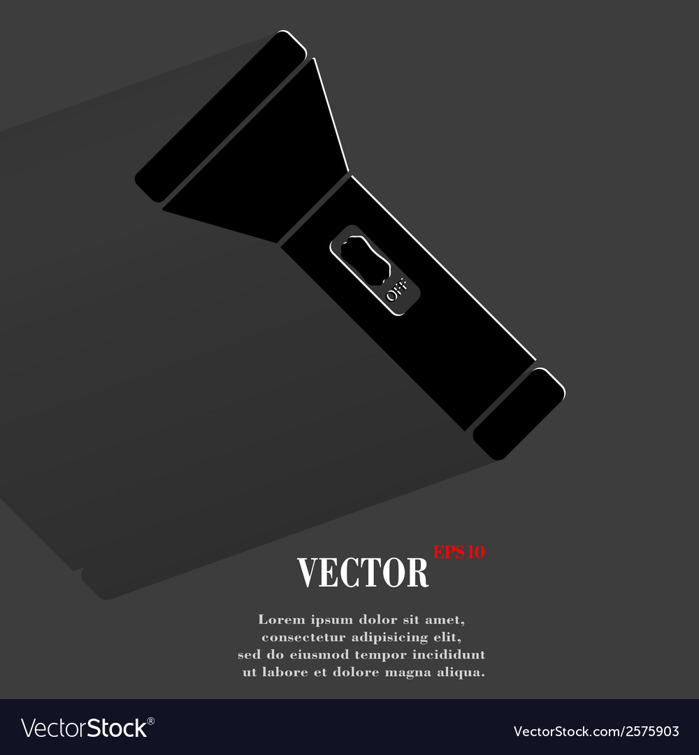 Flashlight flat modern web button with long