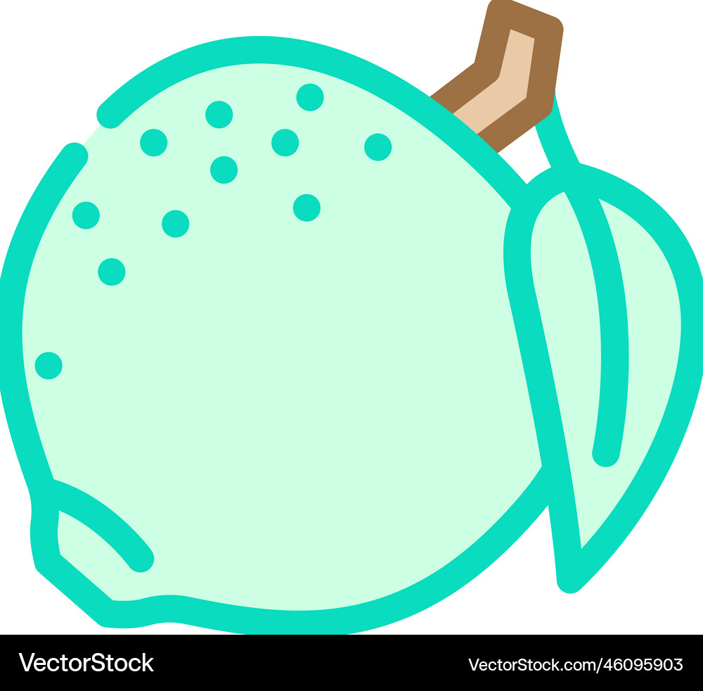 Green tangerine leaf color icon Royalty Free Vector Image