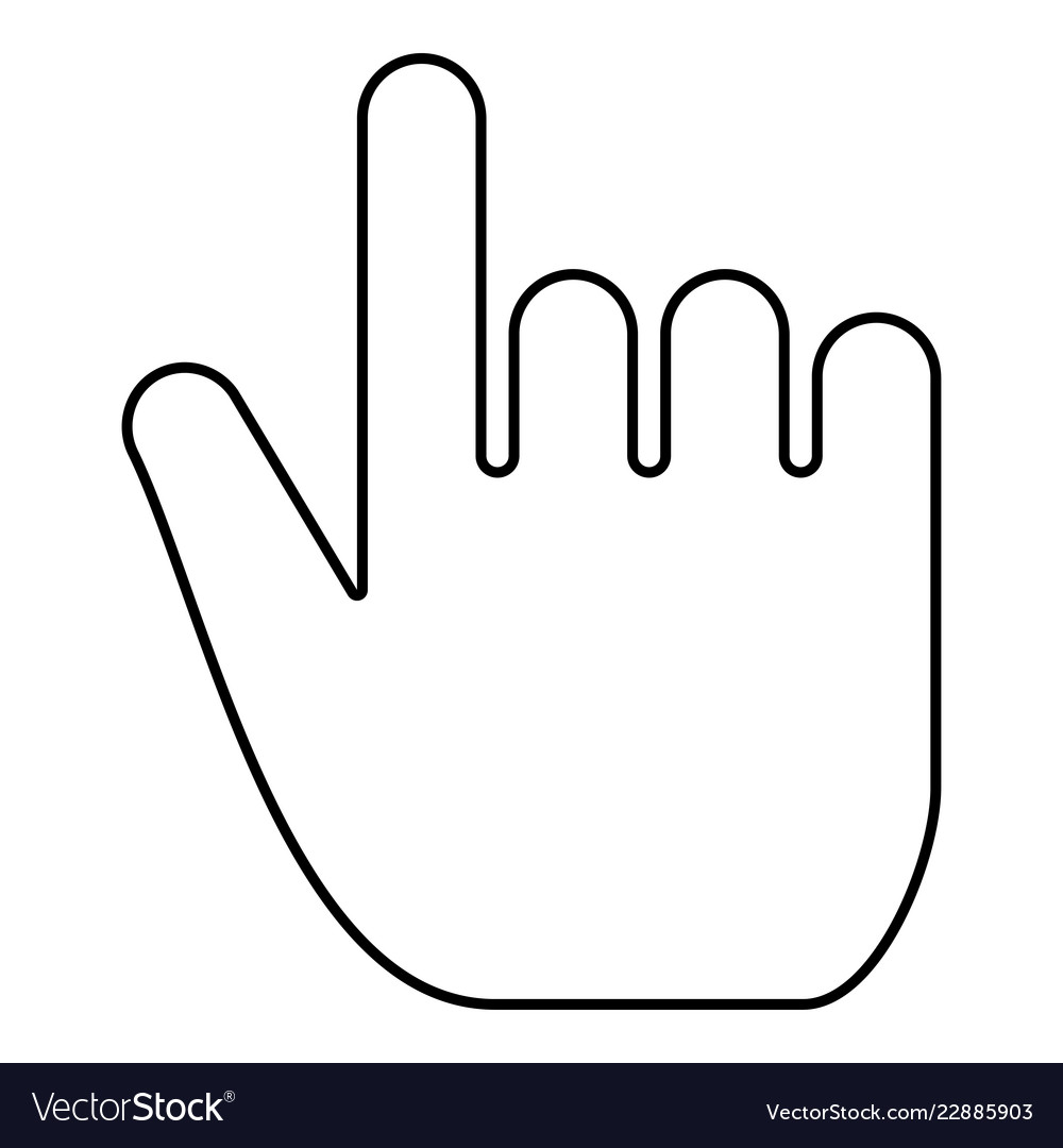 Hand point select declare index finger forefinger vector image Hand point select declare index finger forefinger