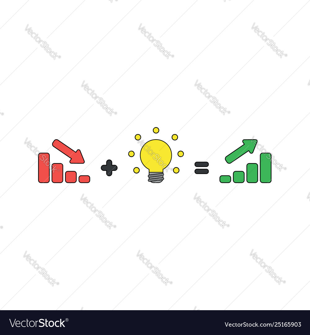 Icon-Konzept-Verkaufs-Bar-Diagramm nach unten plus