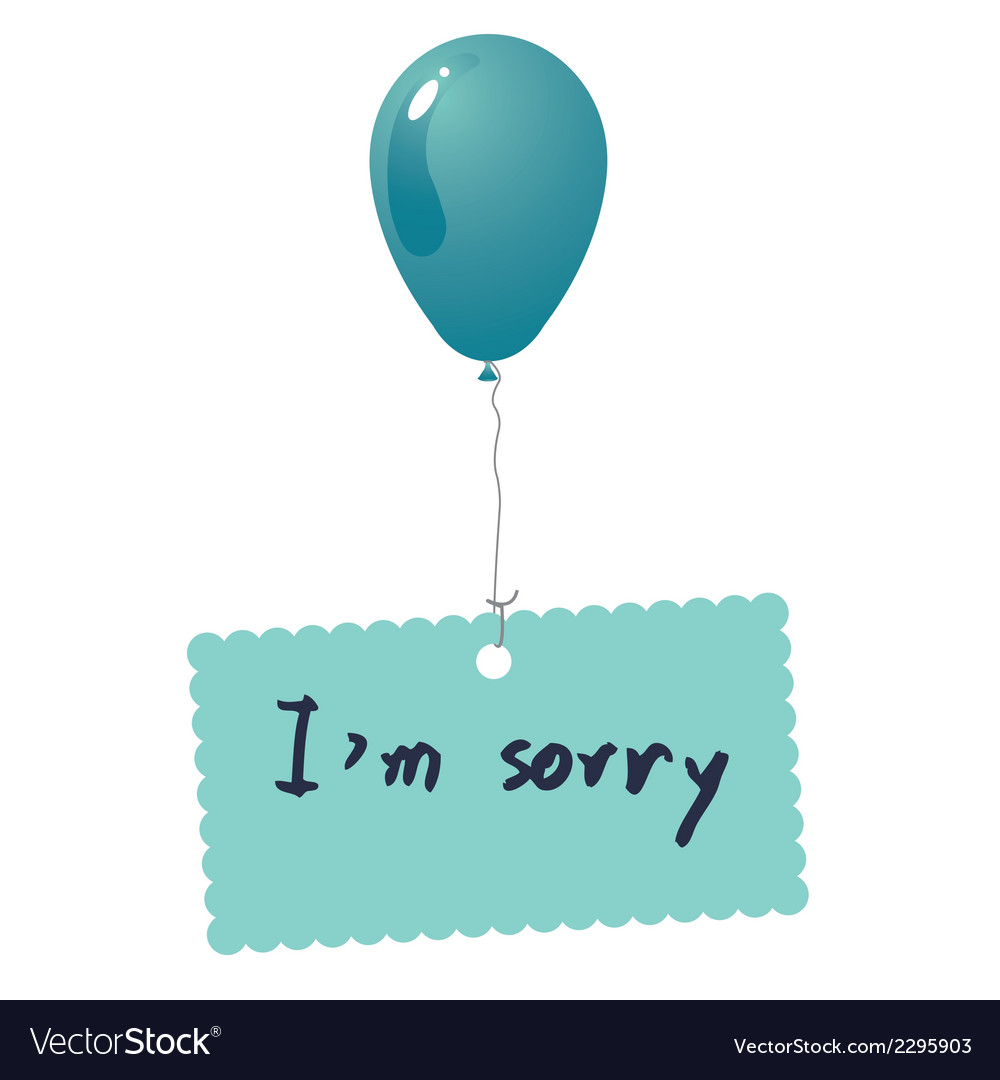 Im sorry card Royalty Free Vector Image - VectorStock Inside Sorry Card Template