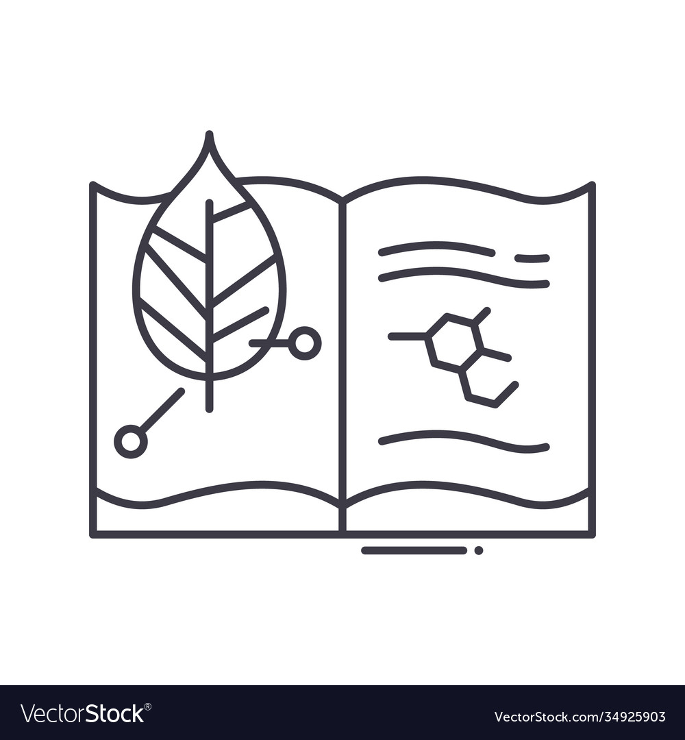 Lab notebook icon linear isolated vector image Lab notebook icon linear isolated