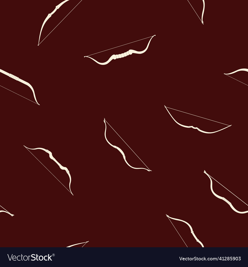Seamless pattern with ancien tranged weapon bows