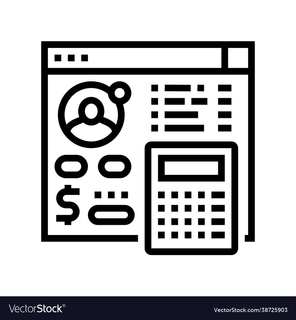 Settlements on behalf clients line icon
