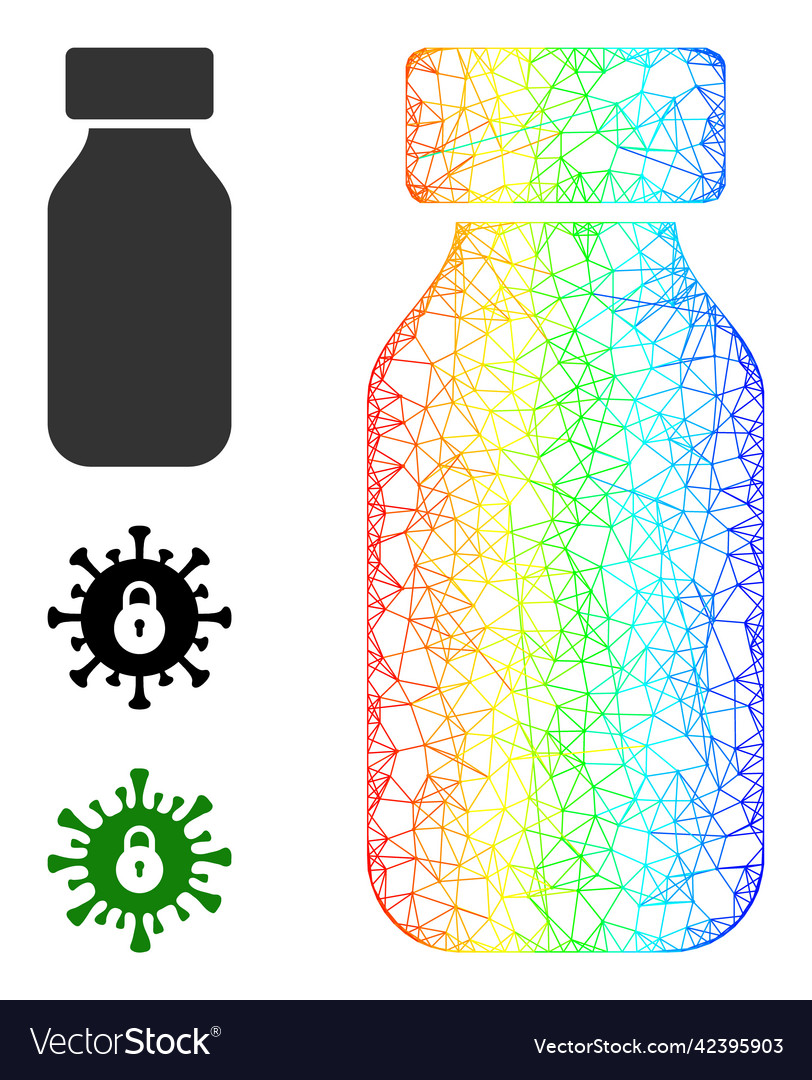 Spectrum gradient hatched mesh vial icon