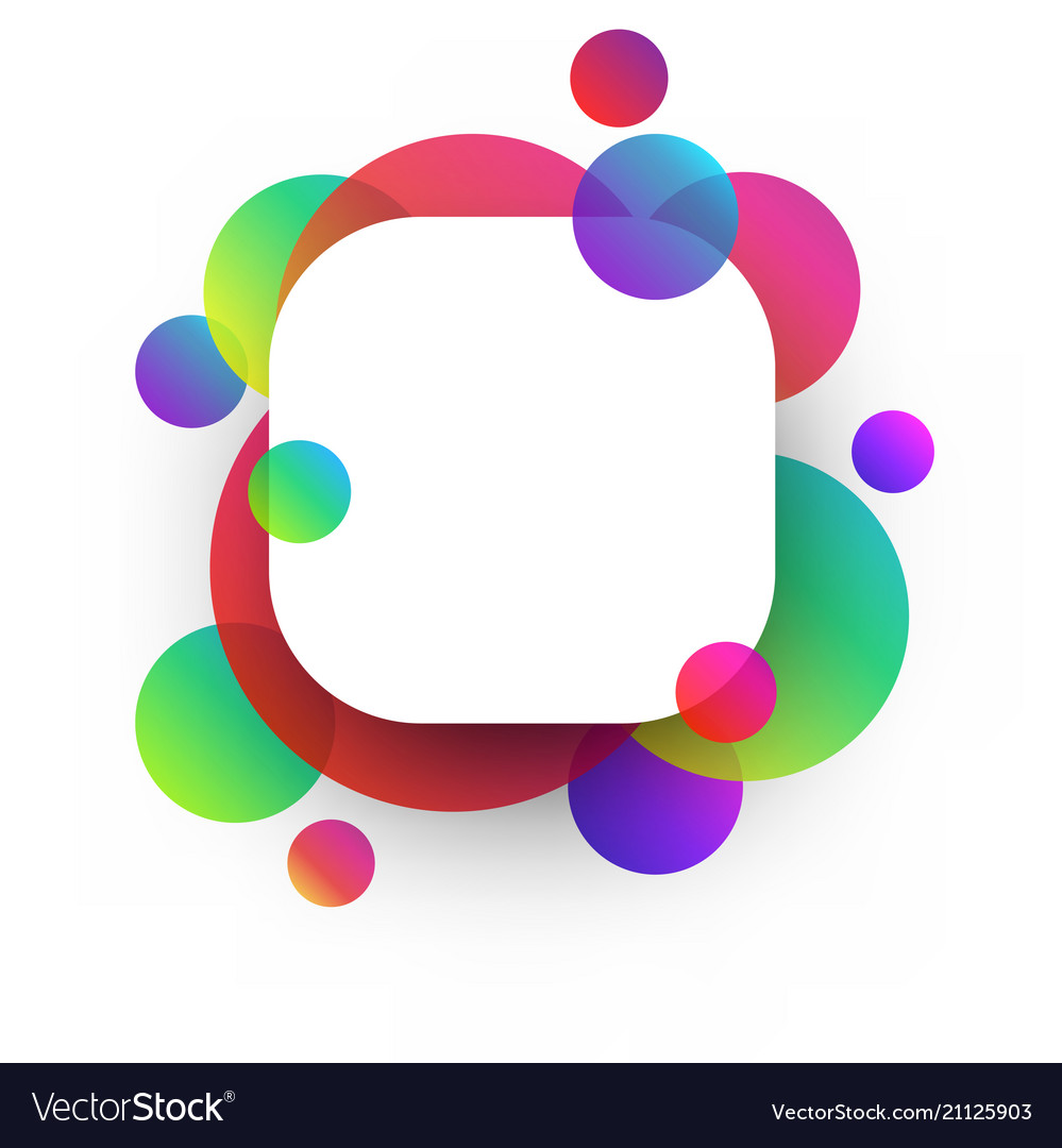 White Background With Colour Circles