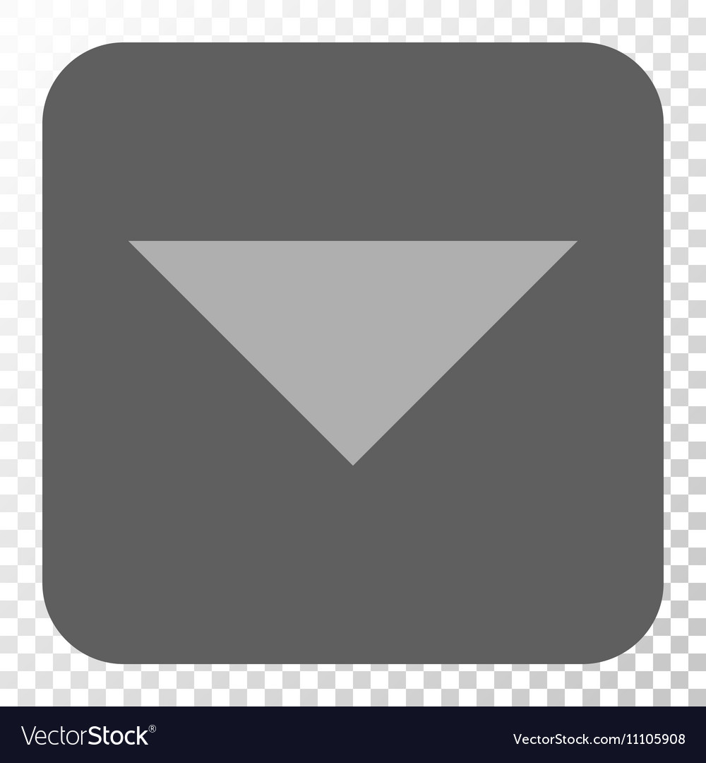 Arrowhead down rounded square button