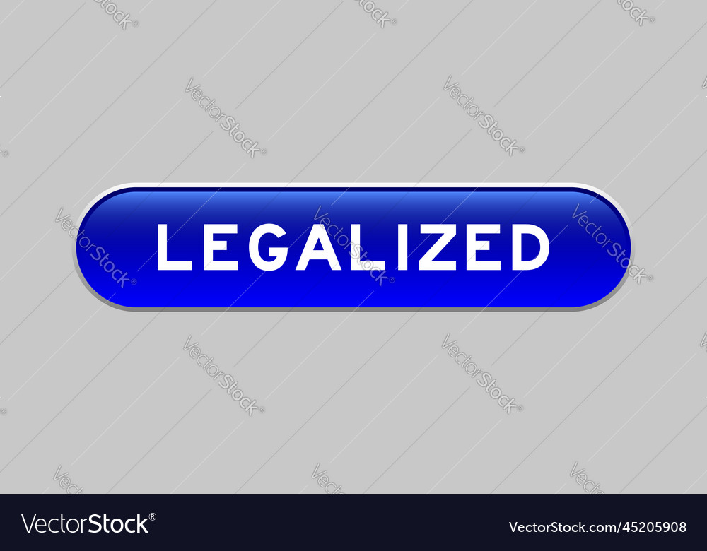 Blue color capsule shape button with word vector image Blue color capsule shape button with word