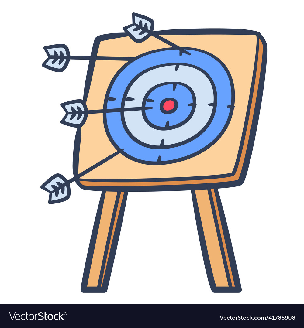 Bullseye arrow aim goal target objective purpose Vector Image