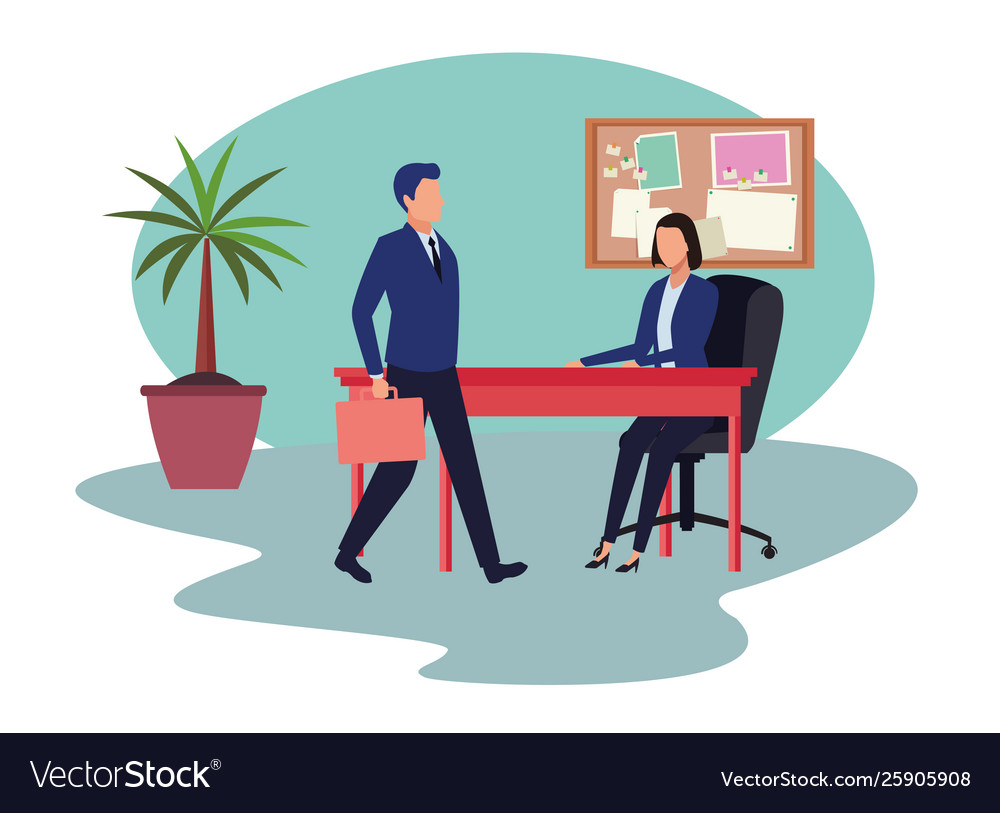 Business people avatars cartoon character