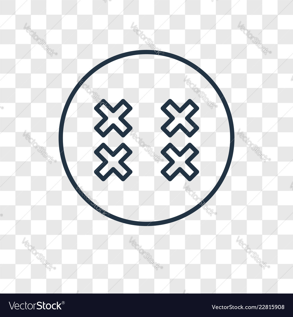 Button concept linear icon isolated