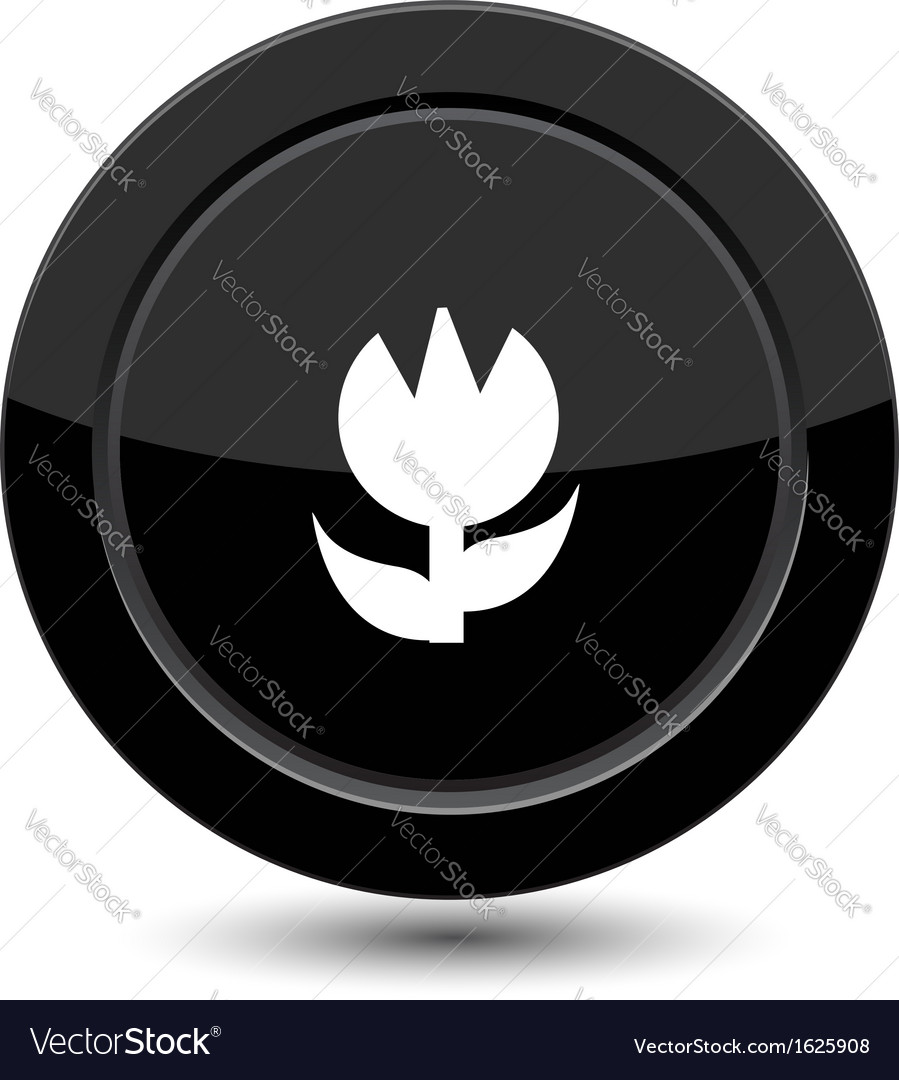 Button with flower