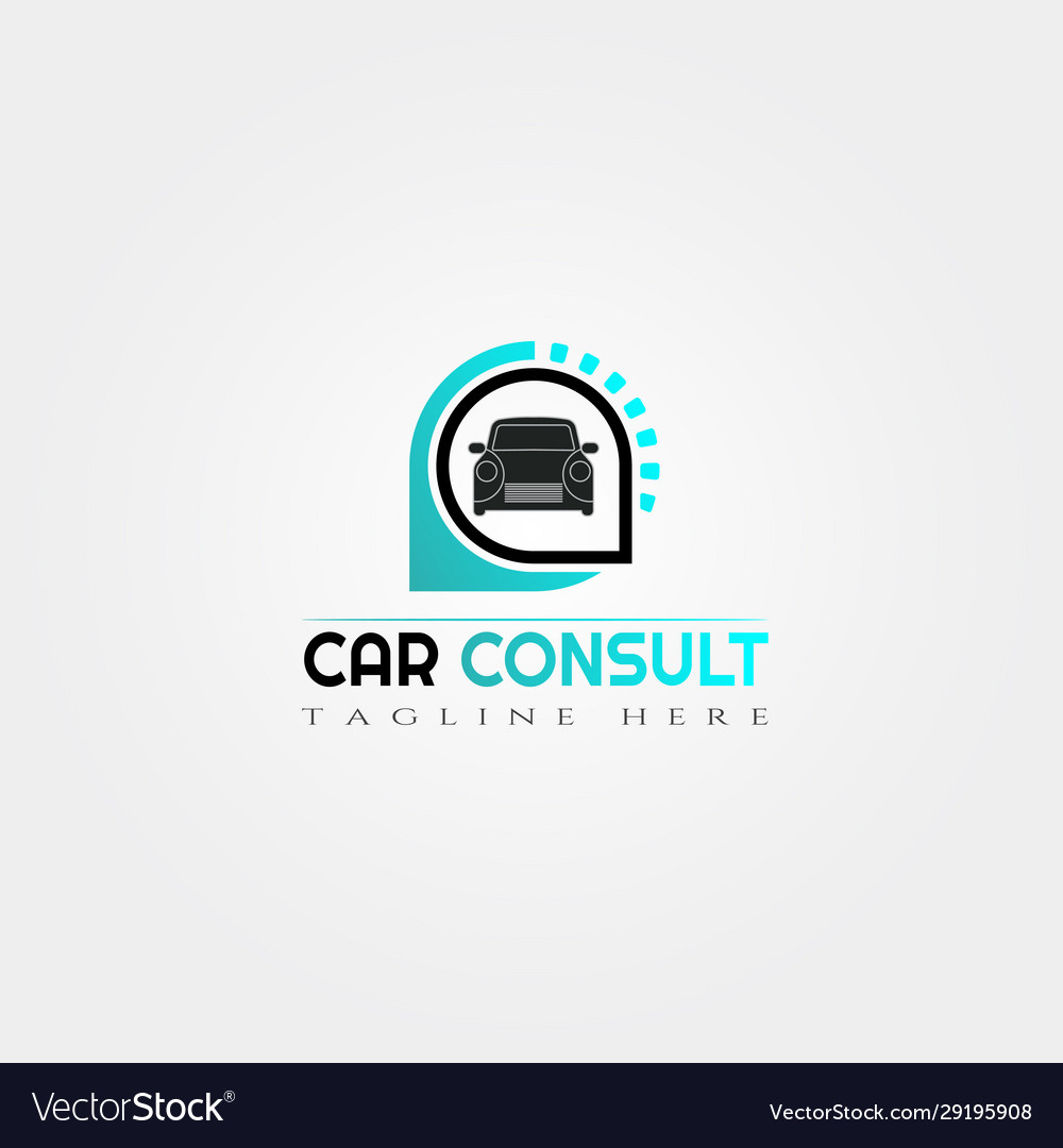 Car consultation icon templatecreative logo