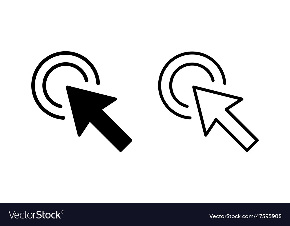 Click icon cursor pointer sign vector image Click icon cursor pointer sign