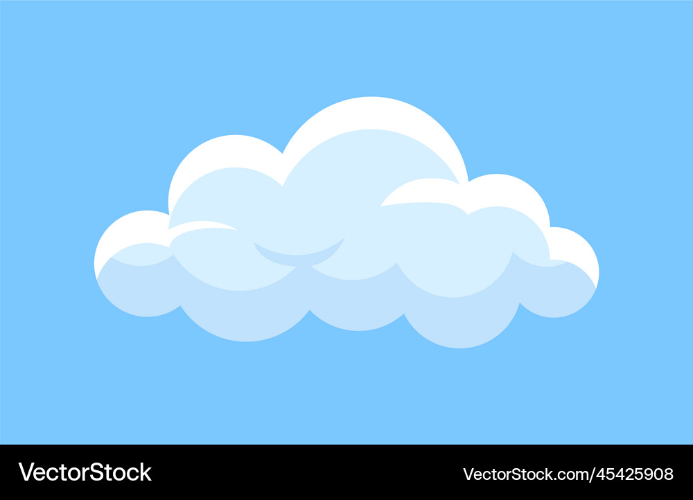 Cute cloud icon Royalty Free Vector Image - VectorStock
