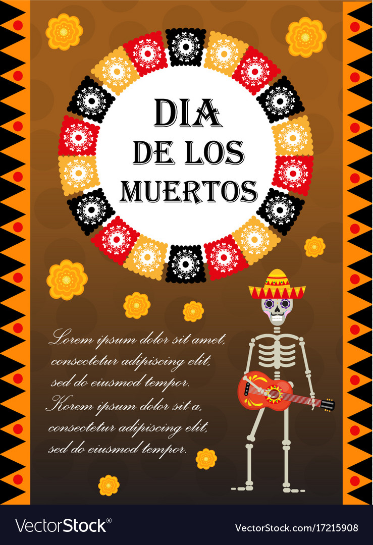 Day of the dead flyer poster invitation dia de