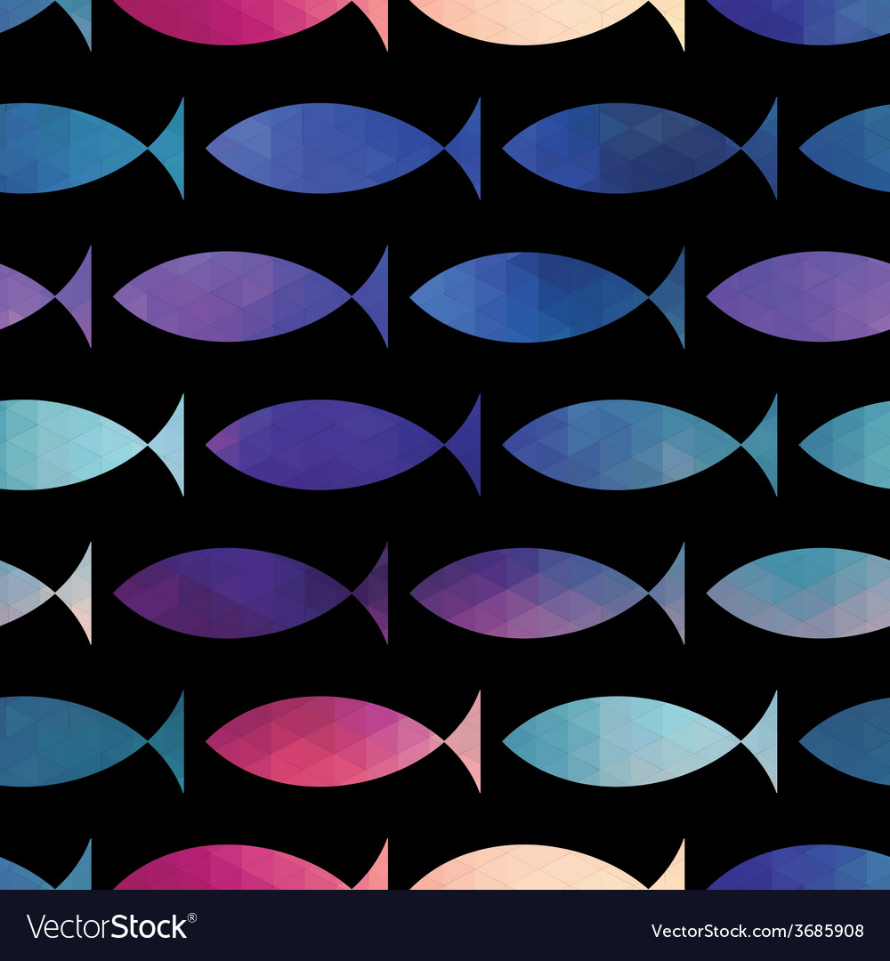 Fish seamless pattern triangle abstract fi