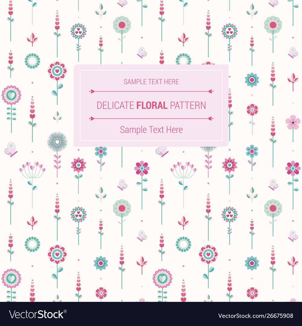 Floral seamless pattern vector image Floral seamless pattern