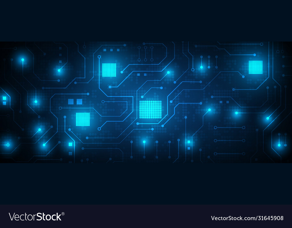 Hi-tech digital data connection system vector image Hi-tech digital data connection system