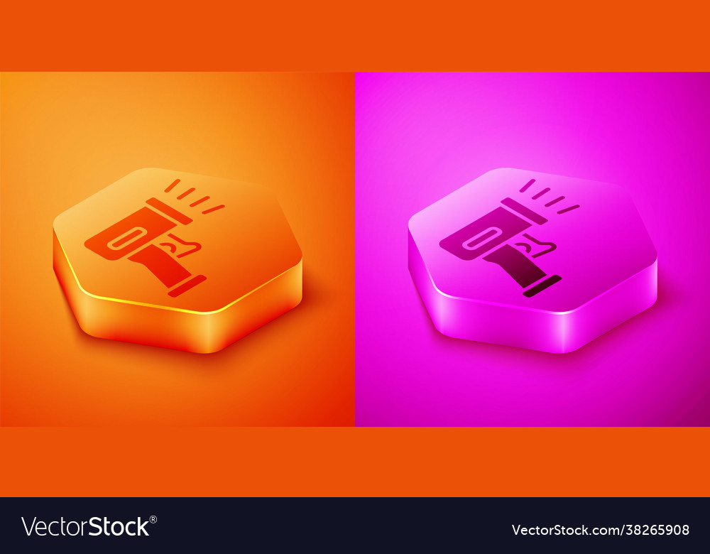 Isometric scanner scanning bar code icon isolated Vector Image Isometric scanner scanning bar code icon isolated
