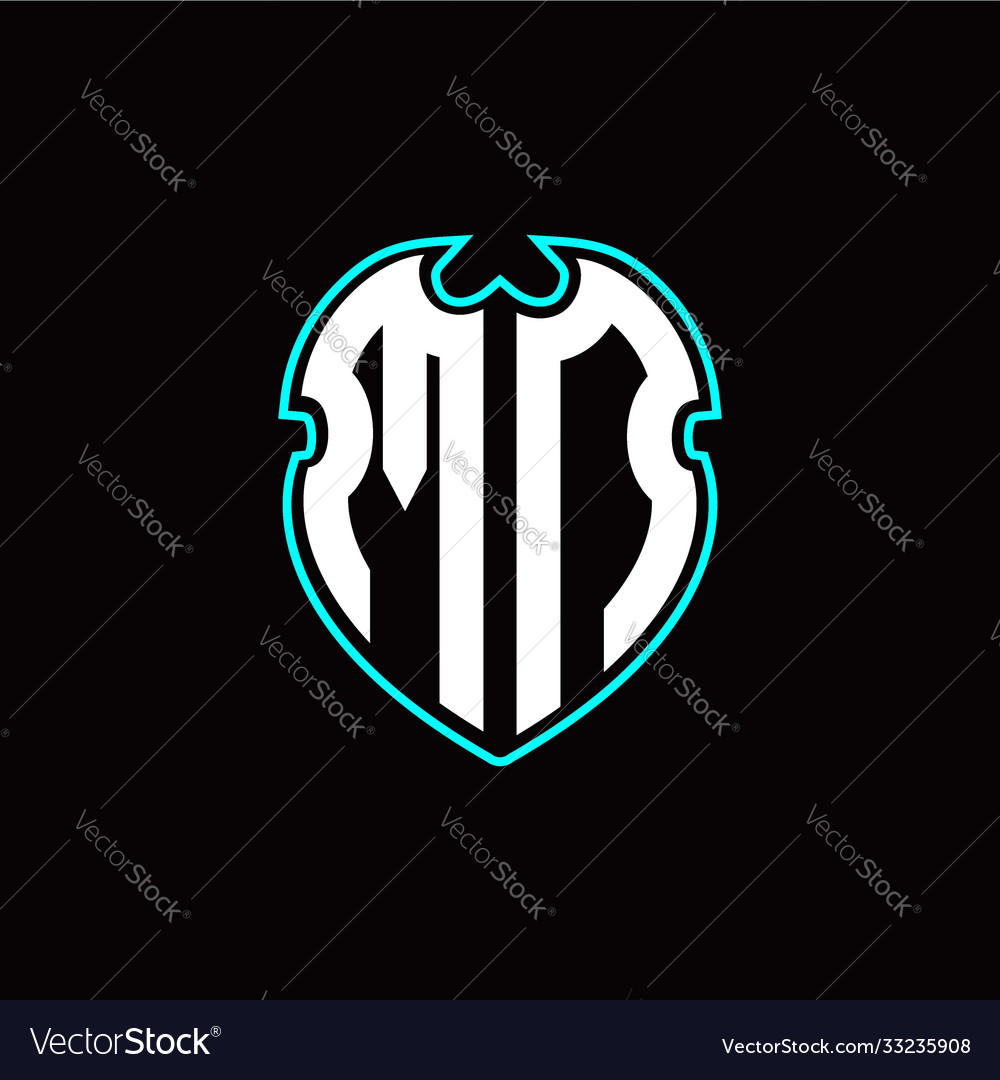 M n initial logo design with a shield shape vector image M n initial logo design with a shield shape