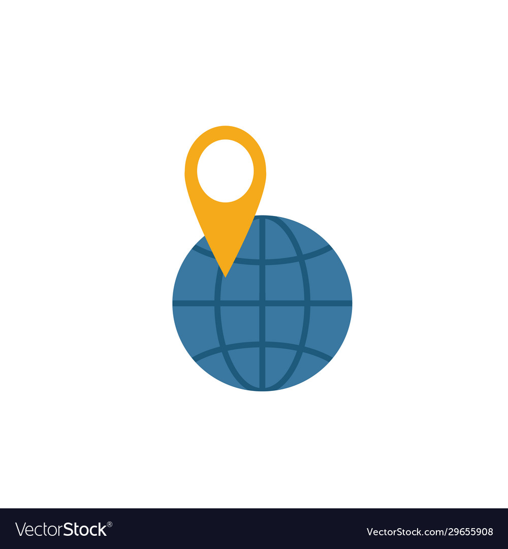 Map location icon simple element from travel