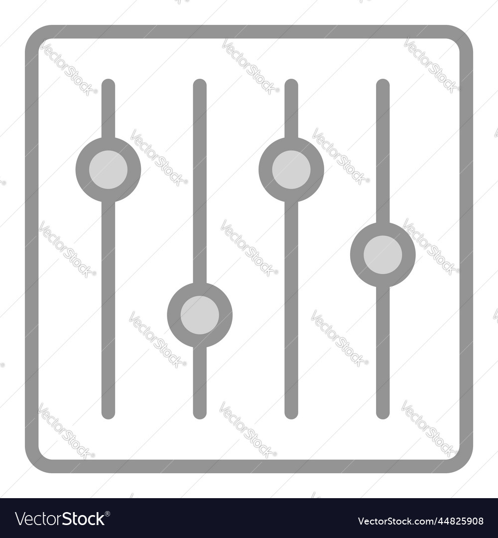 Mixer icon user interface as a simple sign