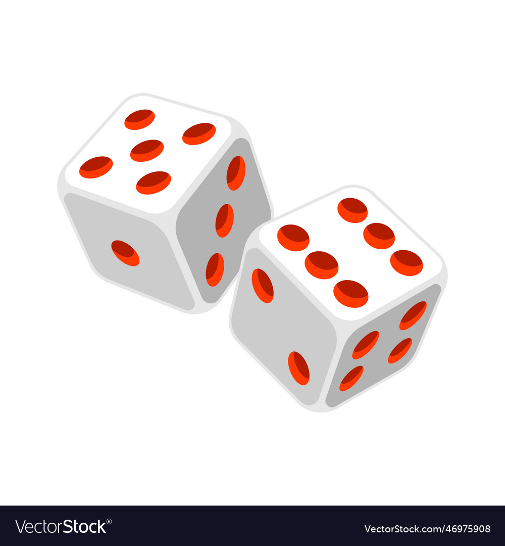 Playing dice game craps image vector image Playing dice game craps image